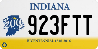 IN license plate 923FTT