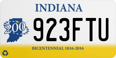 IN license plate 923FTU