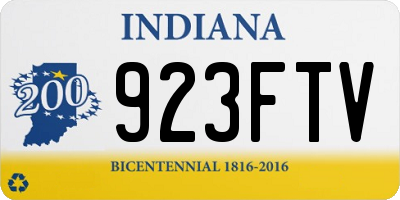 IN license plate 923FTV