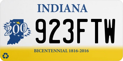 IN license plate 923FTW