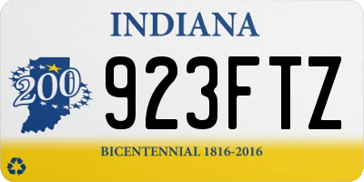 IN license plate 923FTZ