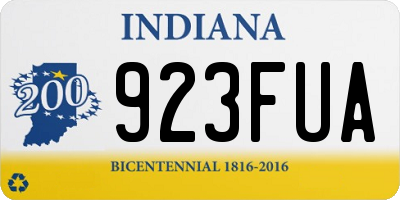 IN license plate 923FUA