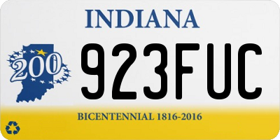 IN license plate 923FUC