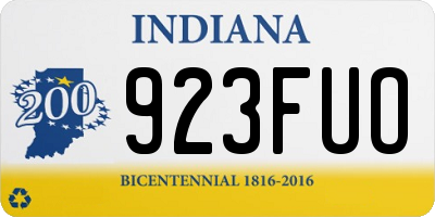 IN license plate 923FUO