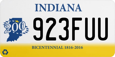 IN license plate 923FUU
