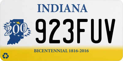 IN license plate 923FUV