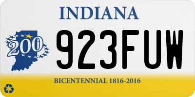 IN license plate 923FUW