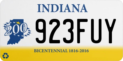 IN license plate 923FUY