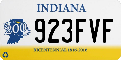 IN license plate 923FVF