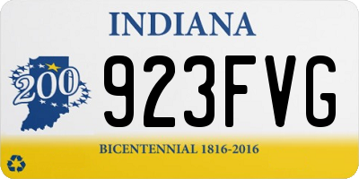 IN license plate 923FVG