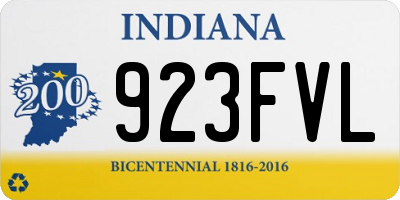 IN license plate 923FVL