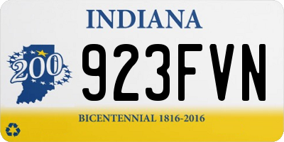 IN license plate 923FVN