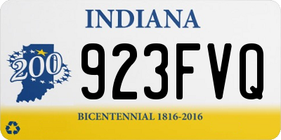 IN license plate 923FVQ