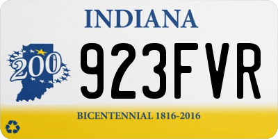IN license plate 923FVR