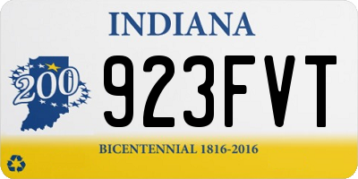IN license plate 923FVT
