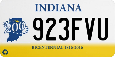 IN license plate 923FVU