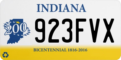 IN license plate 923FVX