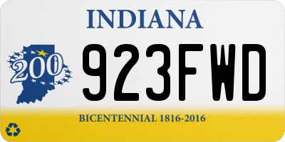 IN license plate 923FWD