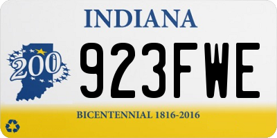 IN license plate 923FWE