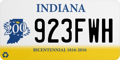 IN license plate 923FWH