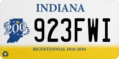 IN license plate 923FWI
