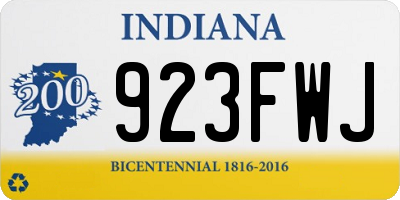 IN license plate 923FWJ