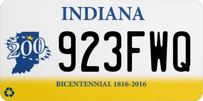 IN license plate 923FWQ