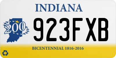 IN license plate 923FXB