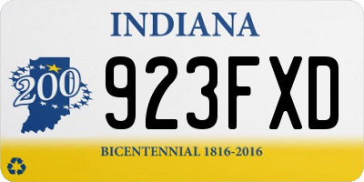 IN license plate 923FXD