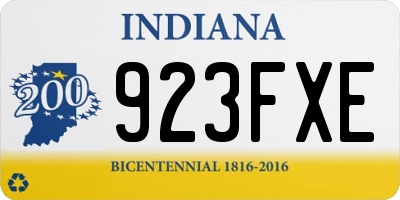 IN license plate 923FXE