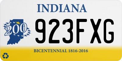 IN license plate 923FXG