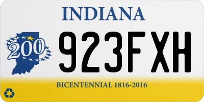 IN license plate 923FXH
