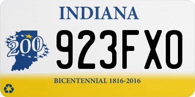 IN license plate 923FXO
