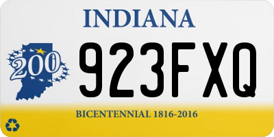 IN license plate 923FXQ