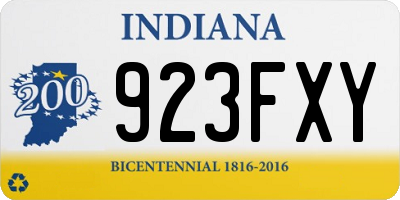 IN license plate 923FXY