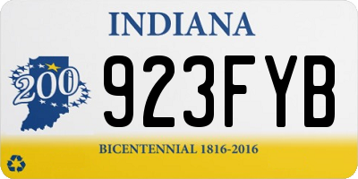 IN license plate 923FYB
