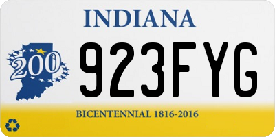 IN license plate 923FYG