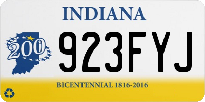 IN license plate 923FYJ