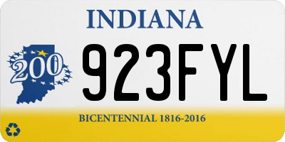 IN license plate 923FYL