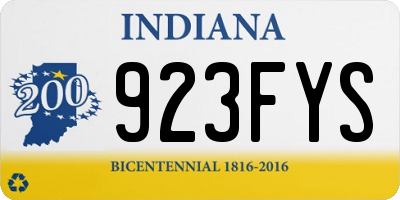 IN license plate 923FYS