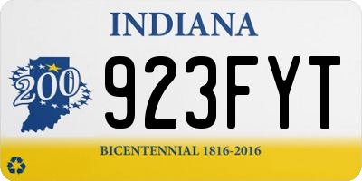 IN license plate 923FYT