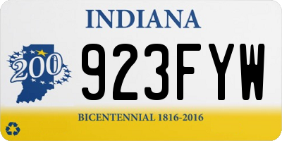 IN license plate 923FYW