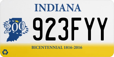 IN license plate 923FYY