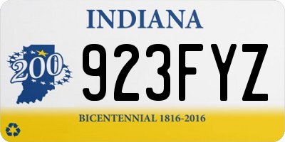 IN license plate 923FYZ