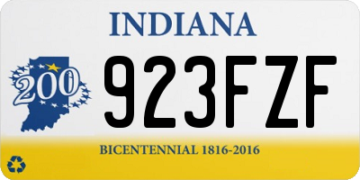 IN license plate 923FZF