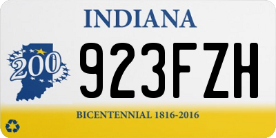 IN license plate 923FZH