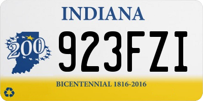 IN license plate 923FZI