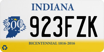 IN license plate 923FZK