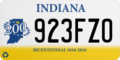 IN license plate 923FZO