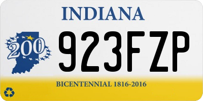 IN license plate 923FZP